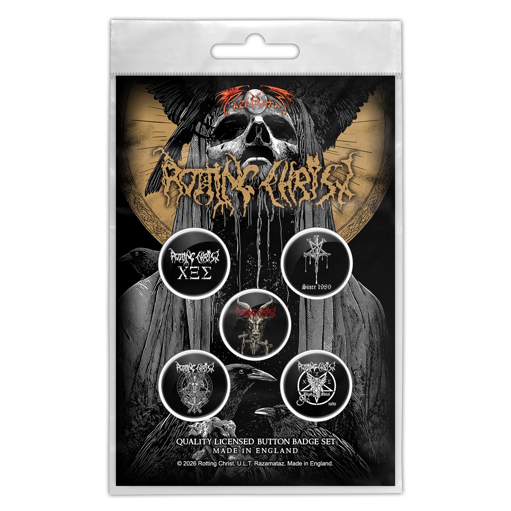 Rotting Christ ‘We Are The Damned Generation’ Button Badge Pack